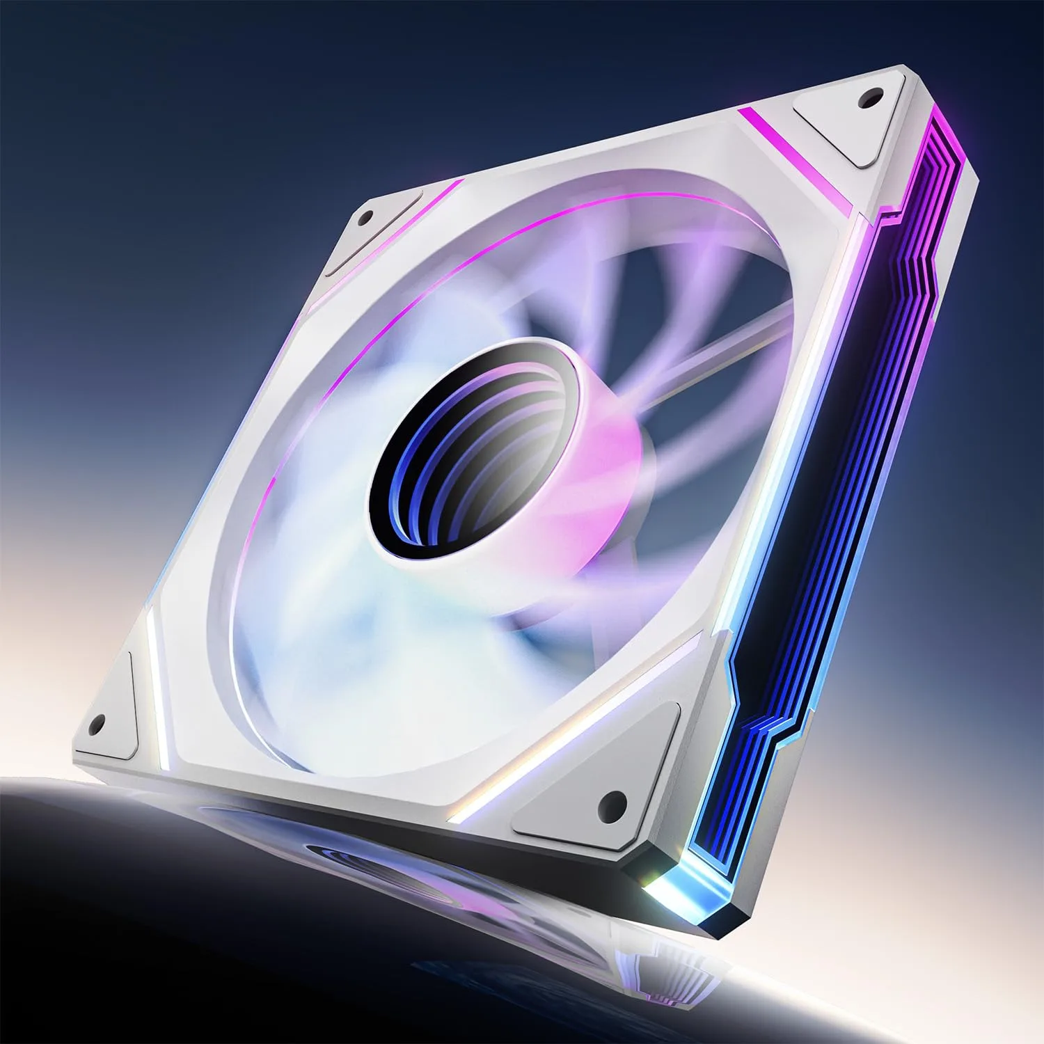 AsiaHorse Amici 140mm ARGB PC Case Fan, HDB Bearing Fan with ARGB Lighting, Fan Speeds Up to 2000 RPM, Compatible with Motherboard Aura SYNC (Enhances PC Case Aesthetics)