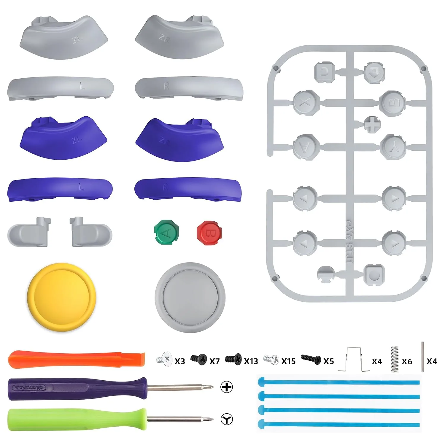 eXtremeRate Replacement Full Set Buttons for Switch 2 Joycon