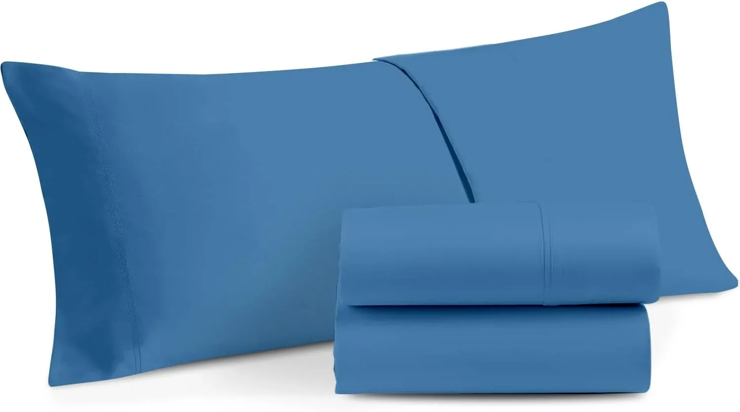 The Sky Bedding Toddler Pillowcase Set of 2 – 500 Thread Count 100% Egyptian Cotton Small Pillow Covers with Hidden Zipper Closure, Soft & Breathable Travel Pillowcase (Mediterranean Blue, 13x18 Inch)