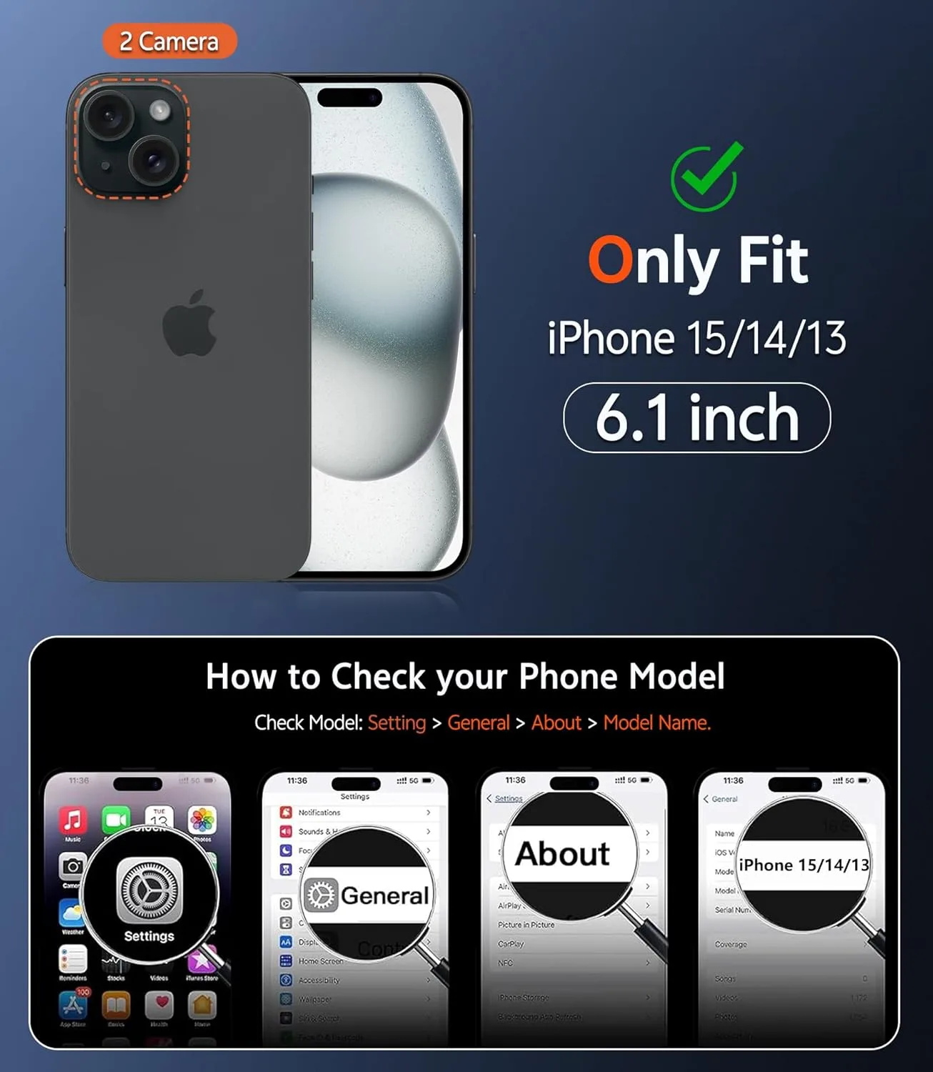 FNTCASE for iPhone 15/14/13 Case Compatible with Magsafe Matte Phonecase