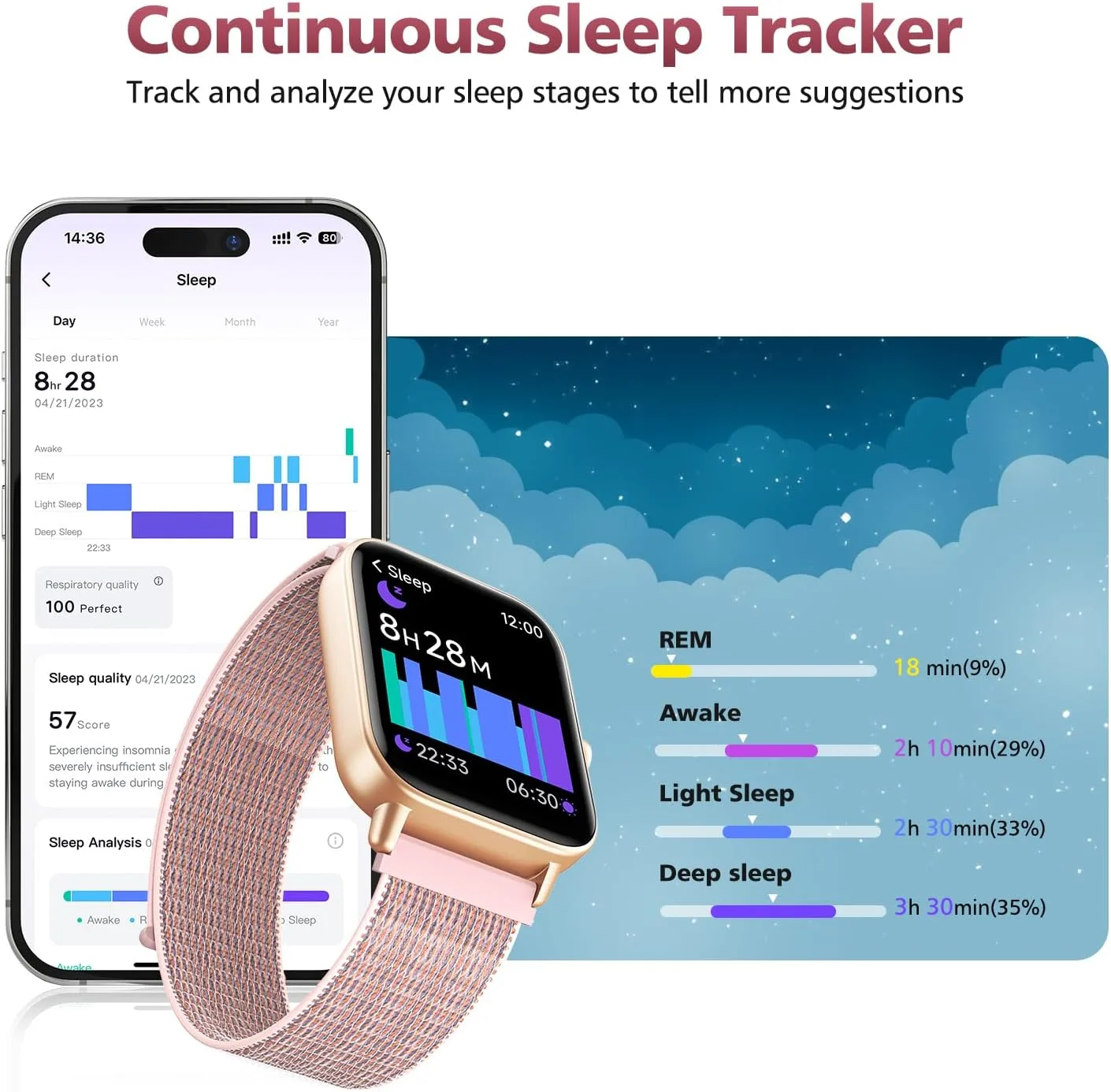 Smart Watches for Women, Compatible for Android/iPhones/Samsung