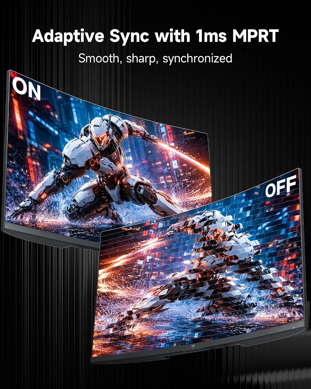 KTC H27S5 27 Inch Curved Gaming Monitor, QHD 2K 200Hz / HD 400Hz Dual Mode