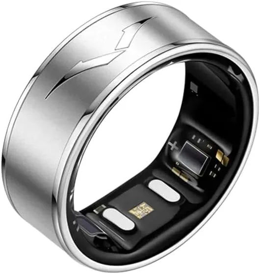 VERTU Cor Rring Ultra Smart Ring, Sleep & Activity Trends, Silver, Size 10