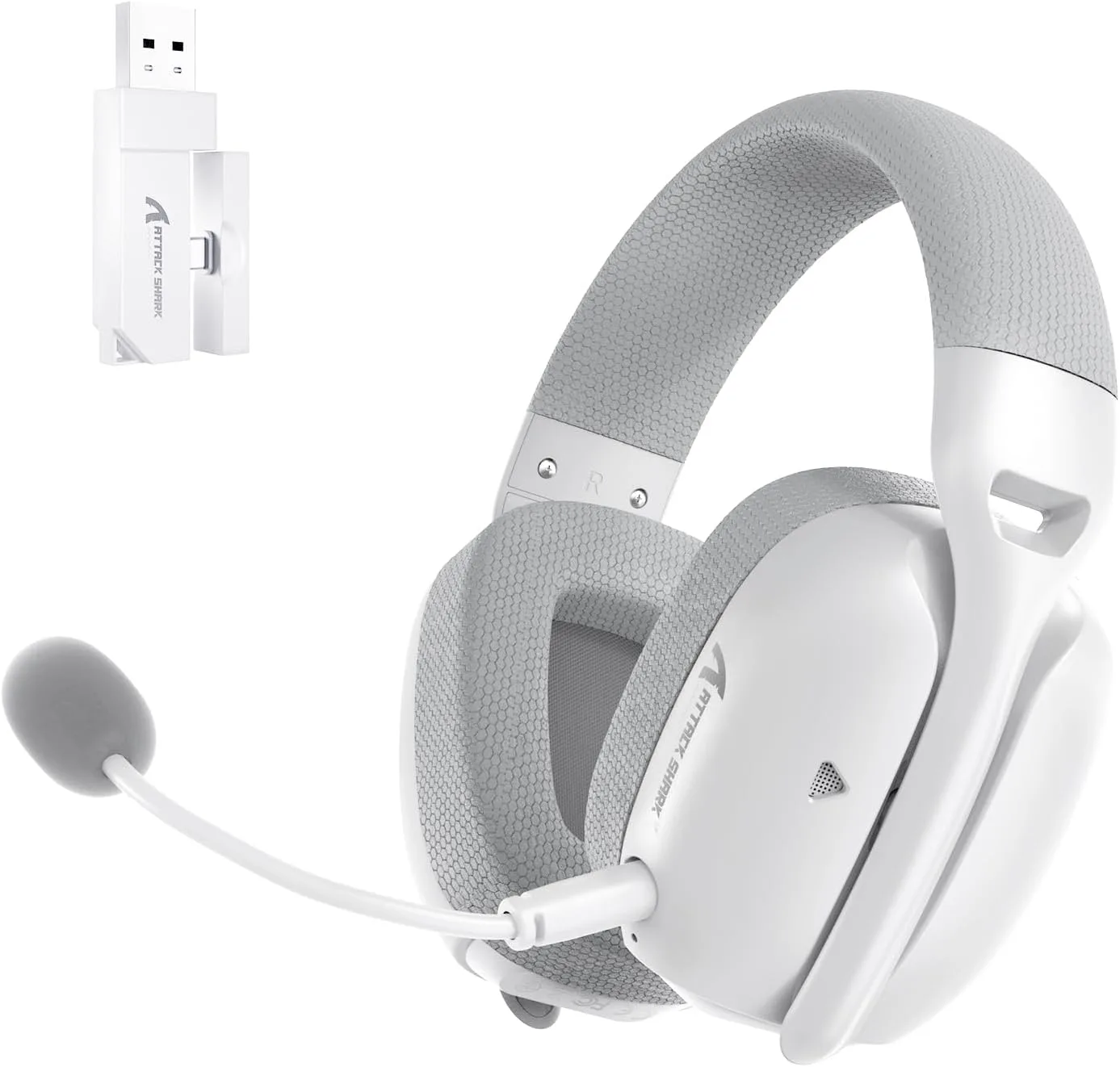 Audífonos Gamer Mambasnake Attack Shark L80PRO Blanco