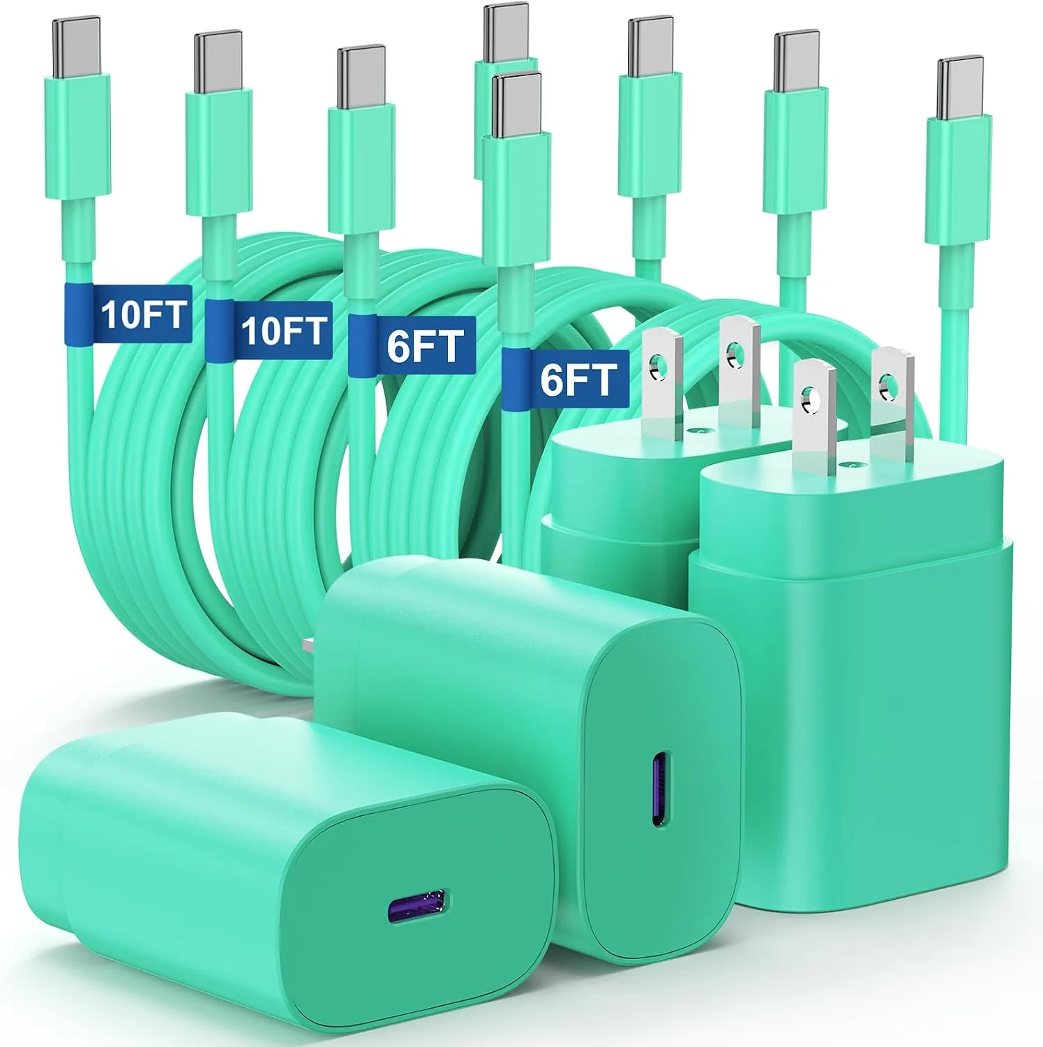 Type C Charger Fast Charging,4Pack 25W Super USB C Fast Charger Block