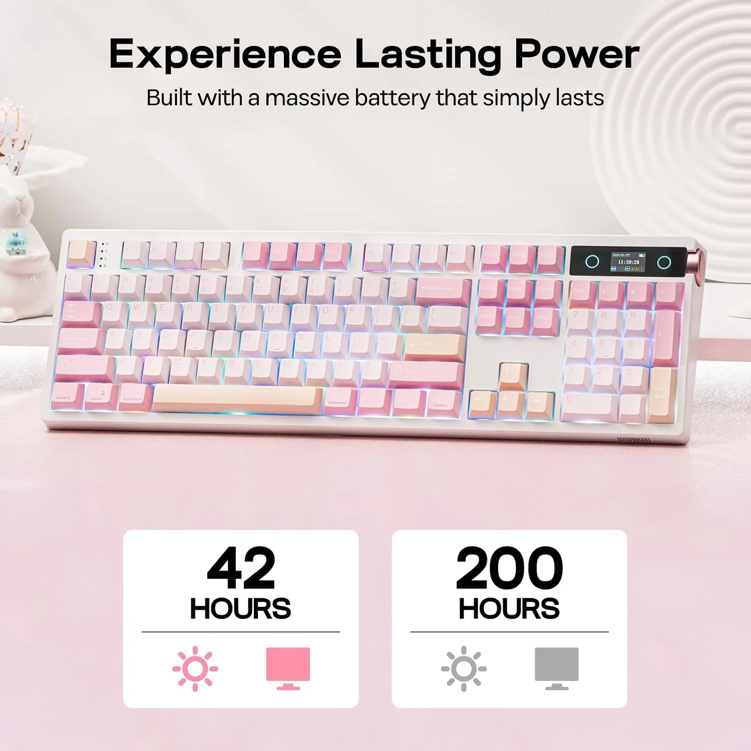 EPOMAKER TH108 PRO Full Size Mechanical Keyboard with Screen & Knob