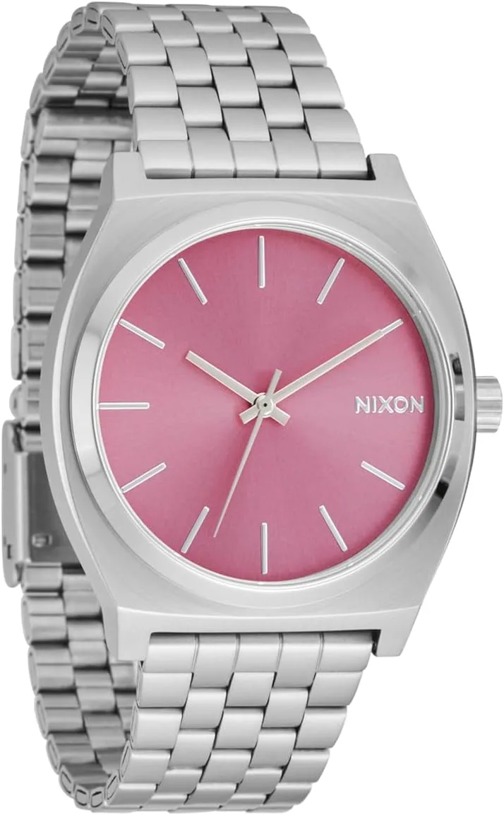 NIXON Time Teller A045 - 100m Water Resistant Men's Analog Fashion Watch (37mm Watch Face, 19.5mm-18mm Stainless Steel Band)