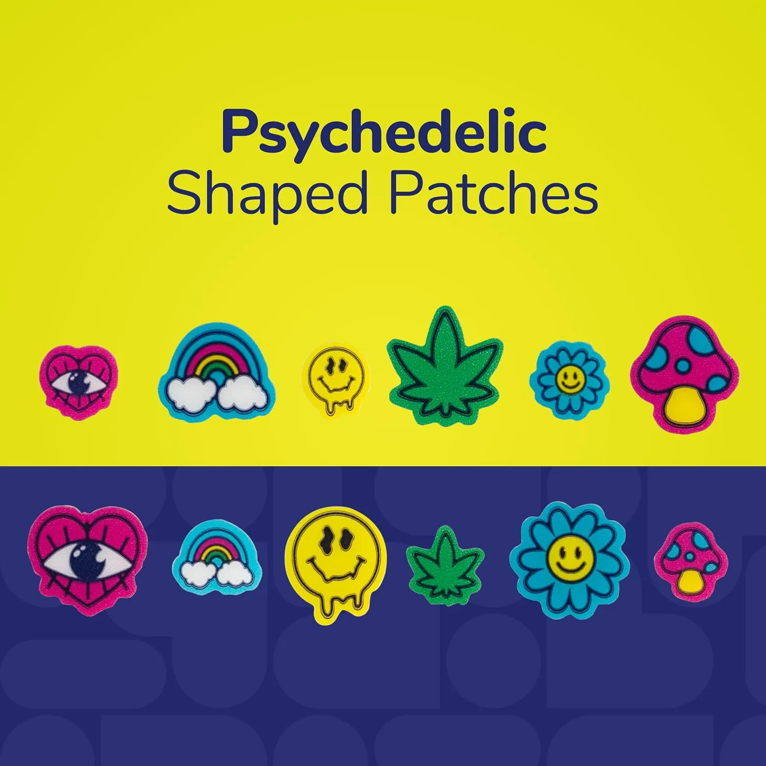 BioSwiss Psychedelic Pimple Patches, Hydrocolloid Acne Patch for Zits and Blemishes, Face and Skin Stickers, 72 Count