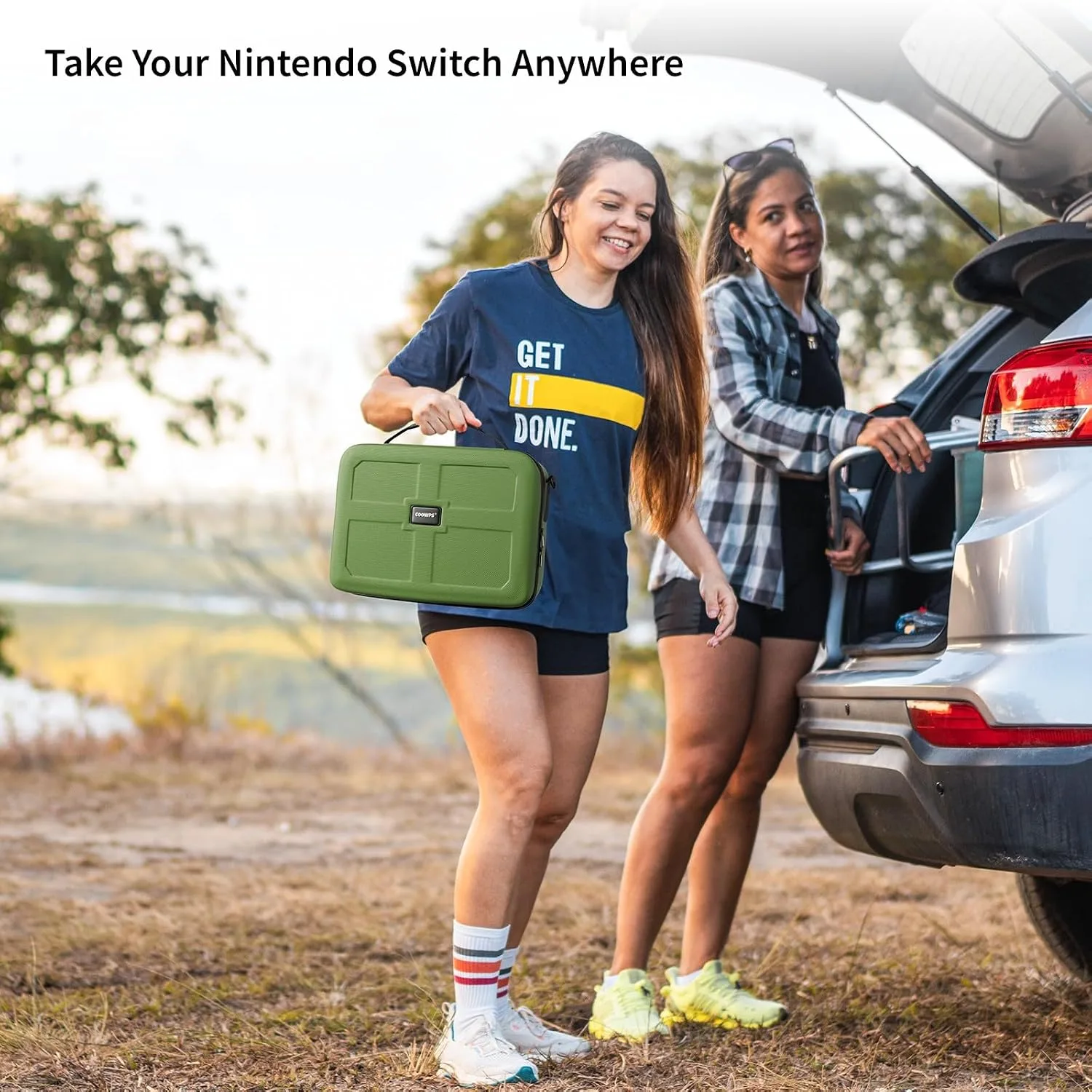 COOWPS Switch Case for Nintendo Switch & OLED Model, Travel Storage Case