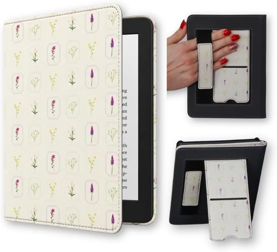 Lash Next Door Flowershops Kindle 12th Gen & Colorsoft Case Strap & Stand