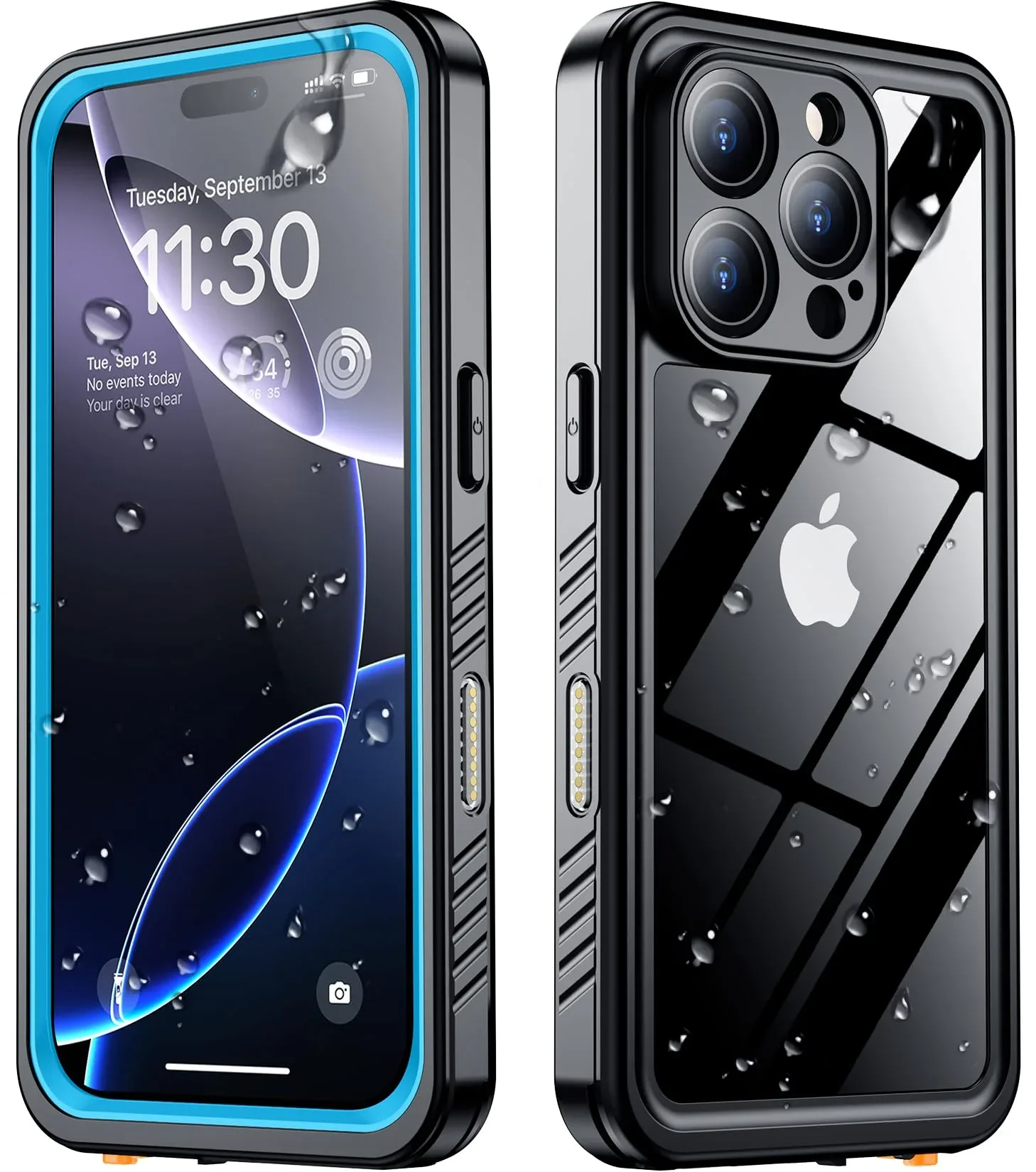 Case Spidercase para iPhone 16 Pro Waterproof Azul Claro