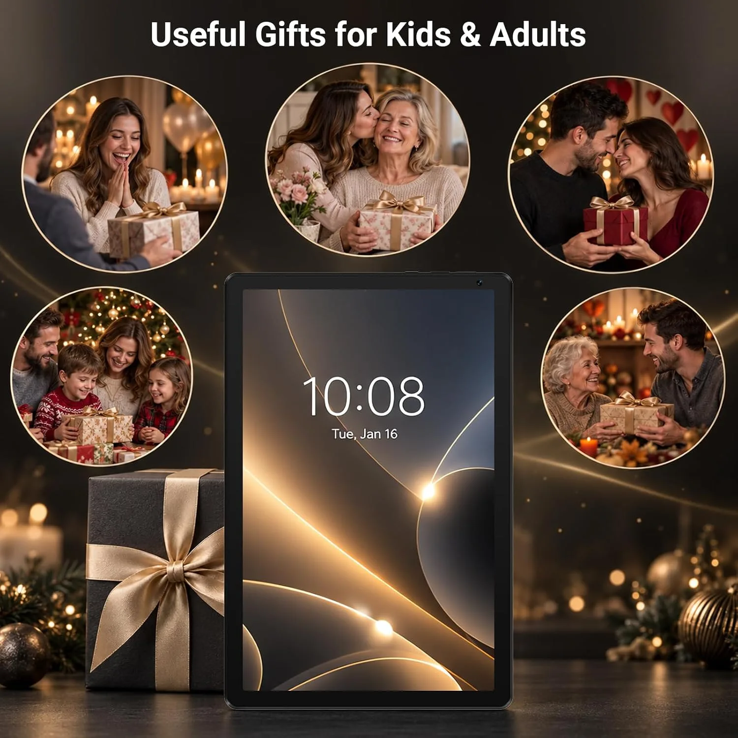 Android 16 Tablet 10 Inch, Octa-Core, 36GB RAM 128GB ROM 1TB,WiFi 6, BT 5.4