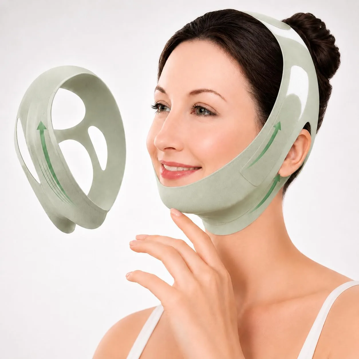 V-Line Chin Up Mask – V Shaped Face lift mask for Double Chin Reducer, Jawline Shaper Chin Strap for Sleeping Adjustable Face Slimmer for Women