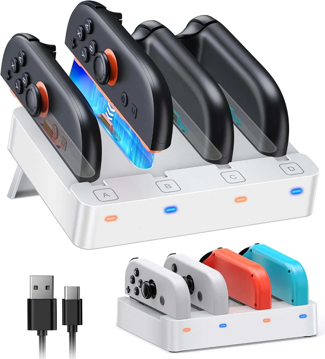 FYOUNG [Switch 2/1 Both] Controller Charger, Charging Dock for JoyCon 2