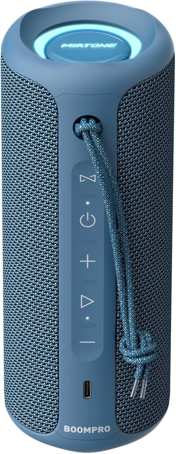 MIATONE Bluetooth Speaker 36W Stereo Sound Bass Present Boy Gifts - Blue