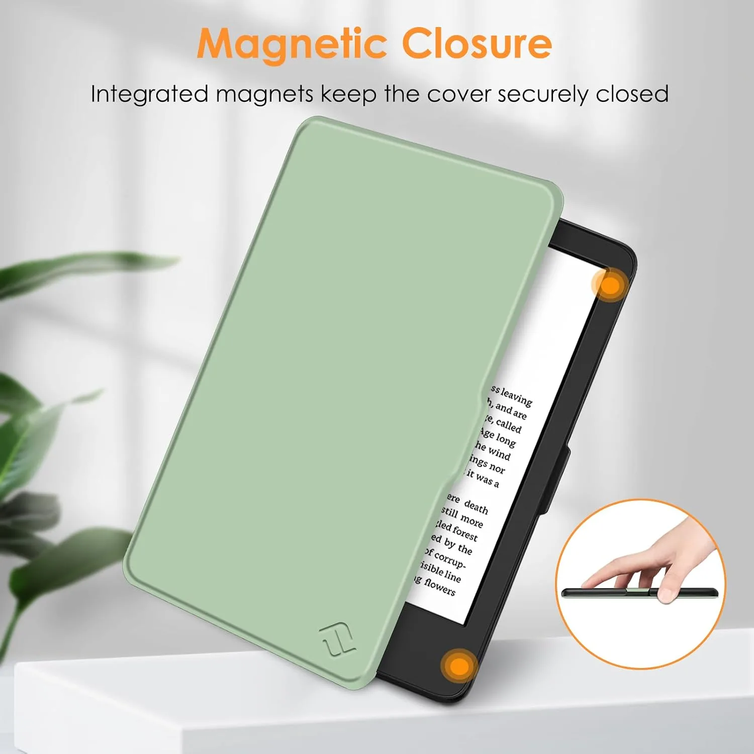 Fintie Slimshell Case for 6" Kindle 2024/2022 11th Generation, Agave Green