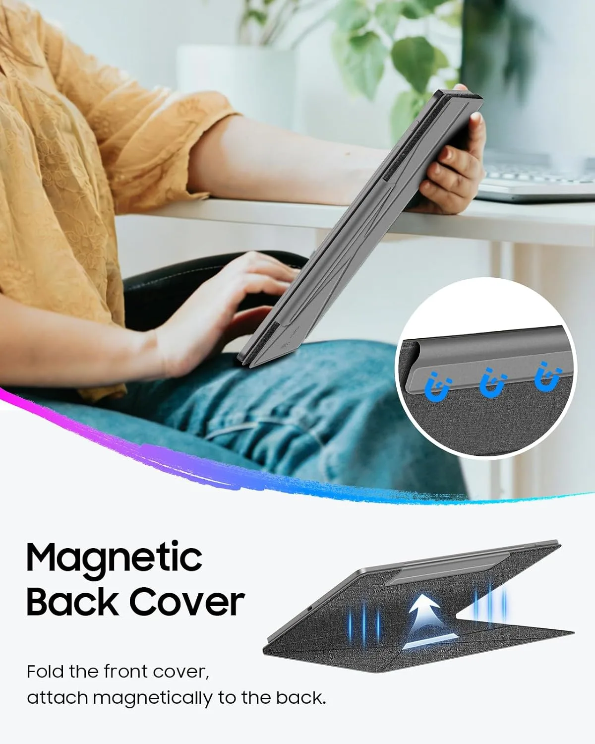 Fintie Magnetic Case for 11" Kindle Scribe 3rd Gen 2025 & Colorsoft, Gray