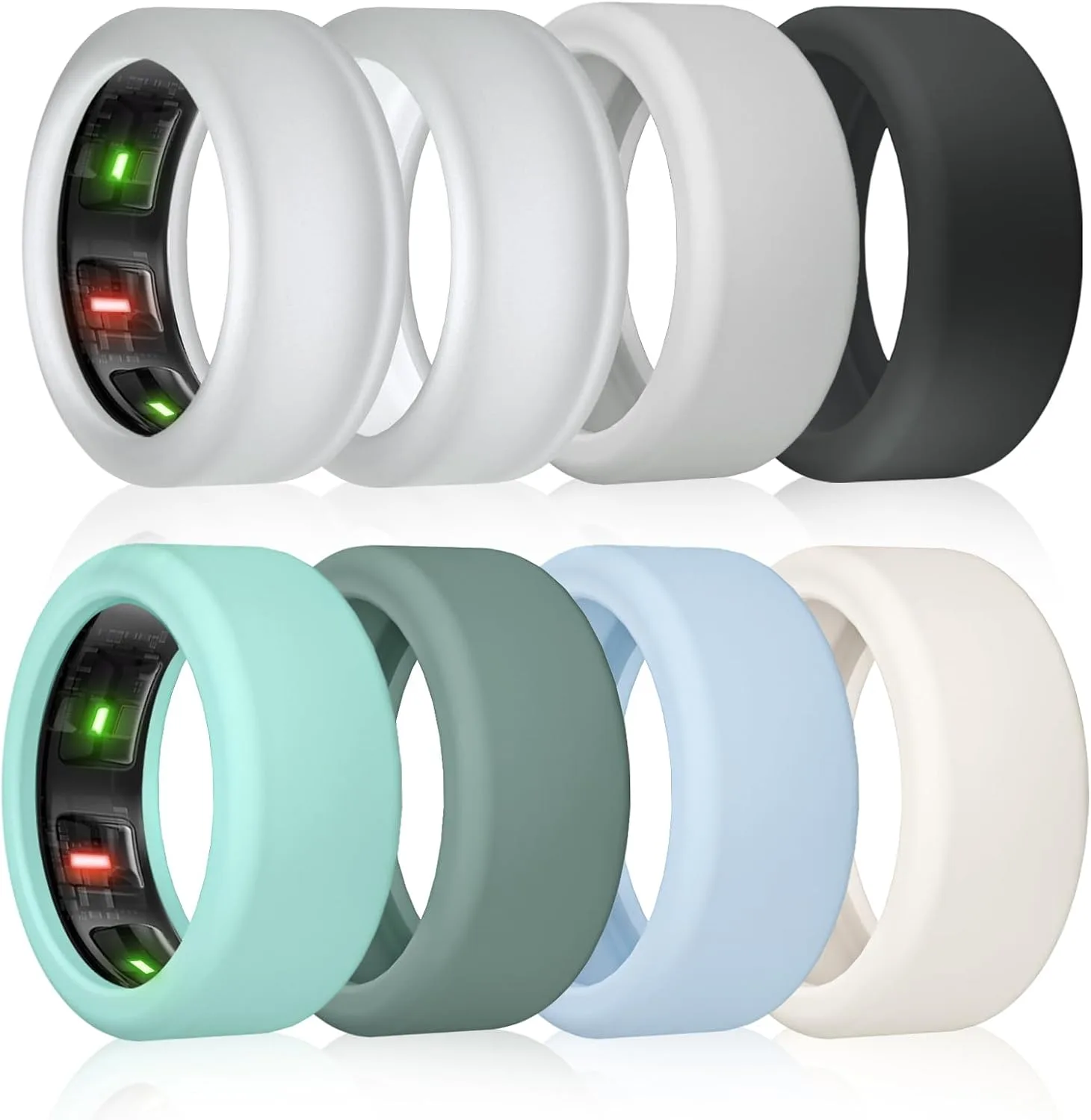 NewJourney Compatible with RingConn Gen 3 /Gen 2 /Gen 2 Air Cover, Anti-Scratch Elastic Silicone Protector for Ring Conn