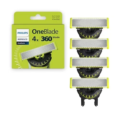 Philips Norelco OneBlade 360 Replacement Blades, 4 Pack