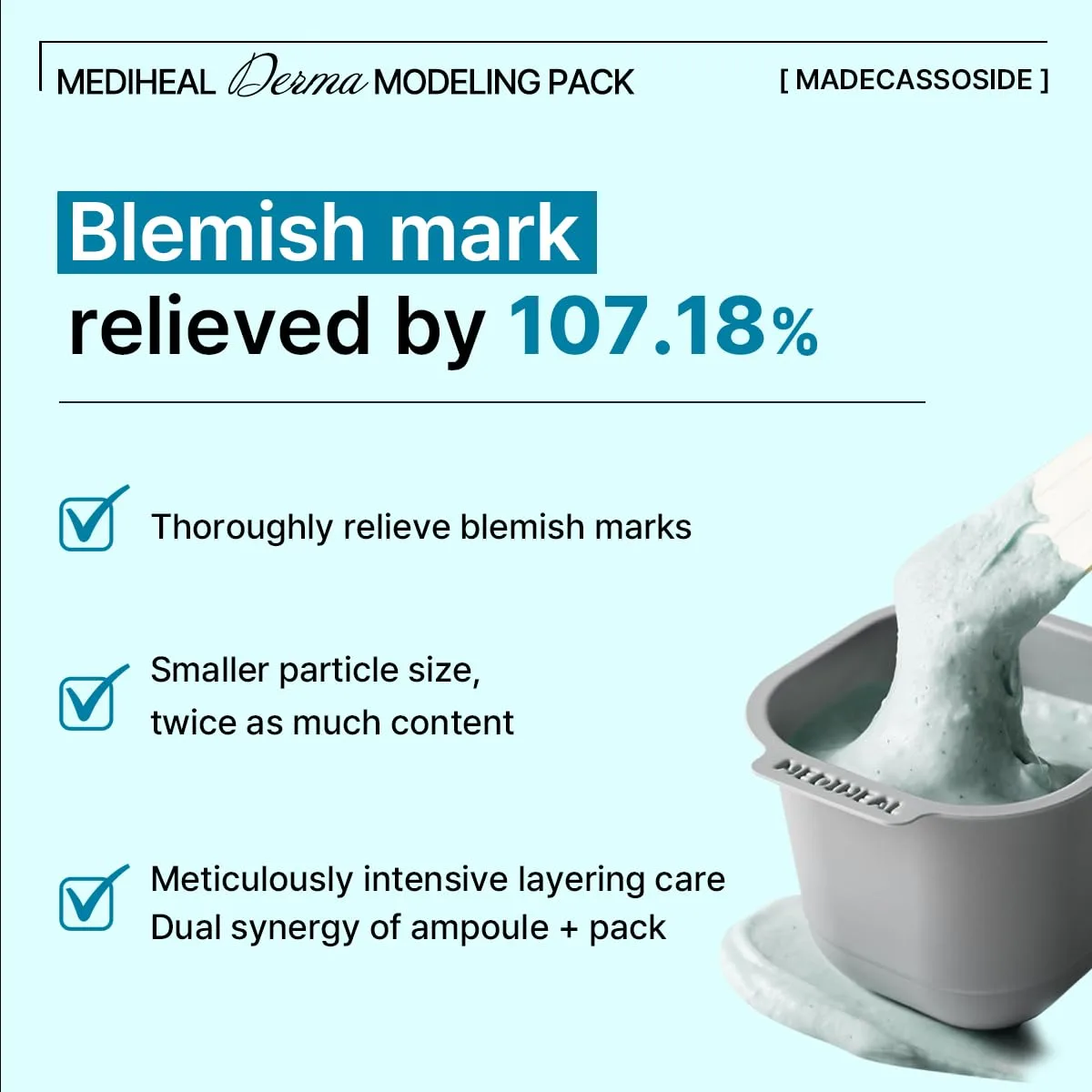 MEDIHEAL Madecassoside Derma Modeling Pack (Pack of 2), Blemish Care