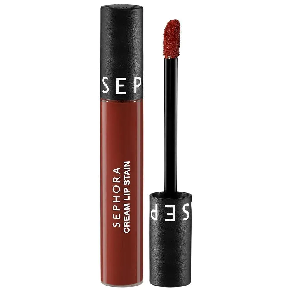 Cream Lip Stain Labial Líquido 10HR - 01 Always Red matte classic red / 0.16 oz. / 5 mL - 25 Coral Sunset matte orange brown / 0.16 oz. / 5 mL