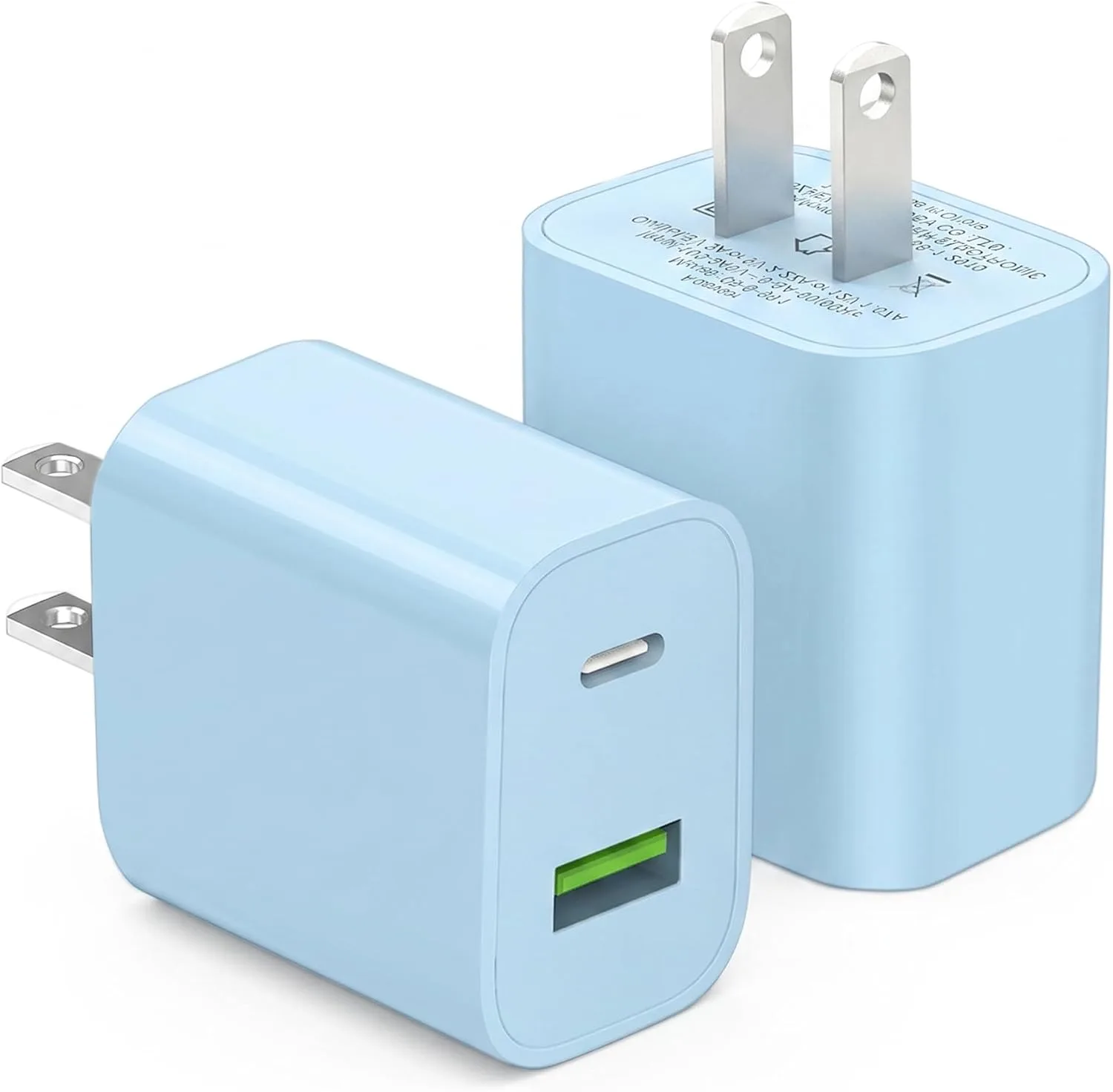 2 Pack USB C Charger Block, Dual Port Type C Wall Charger Fast Charging