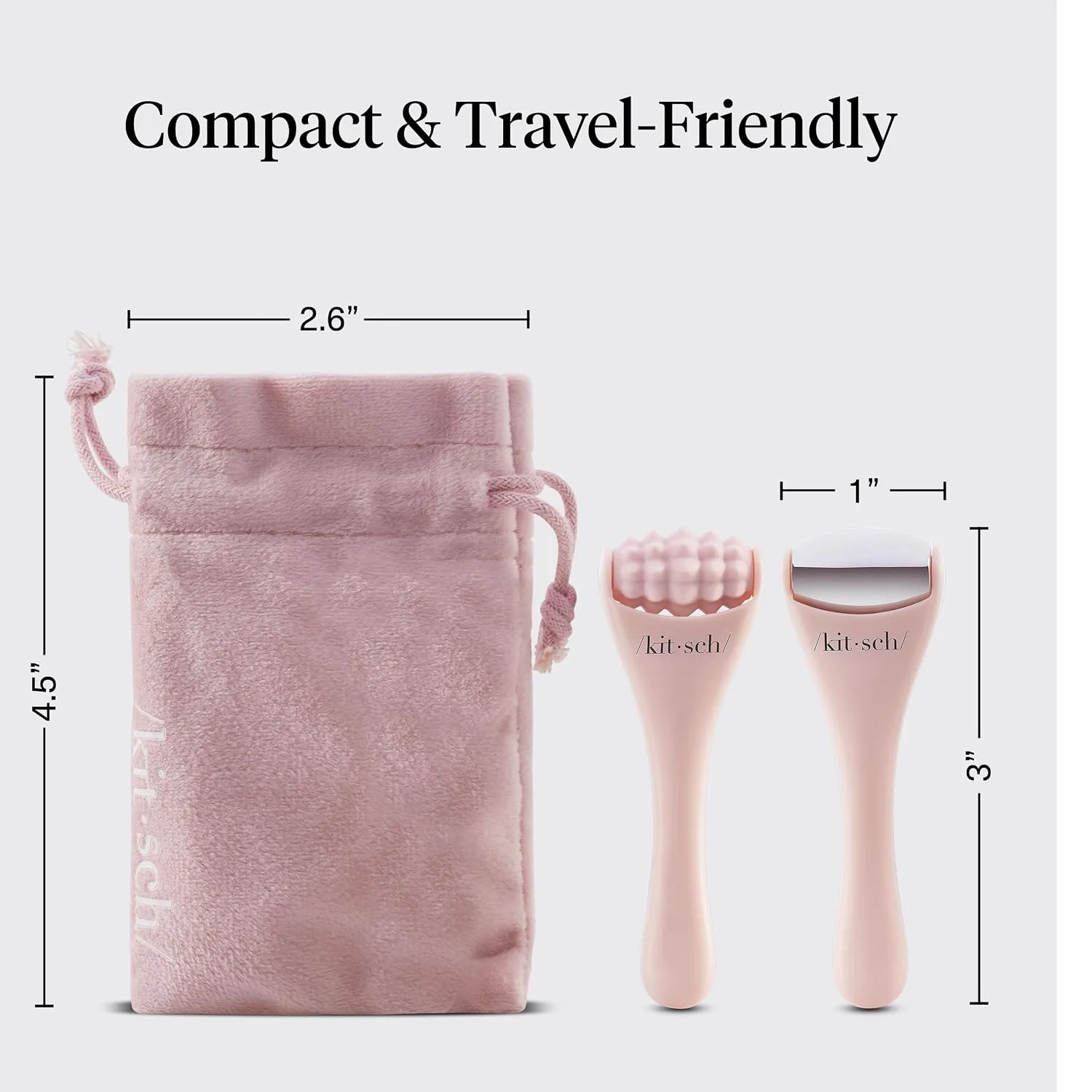 Kitsch Mini Ice Roller for Face Tool Set – Cooling Face Rollers - Blush