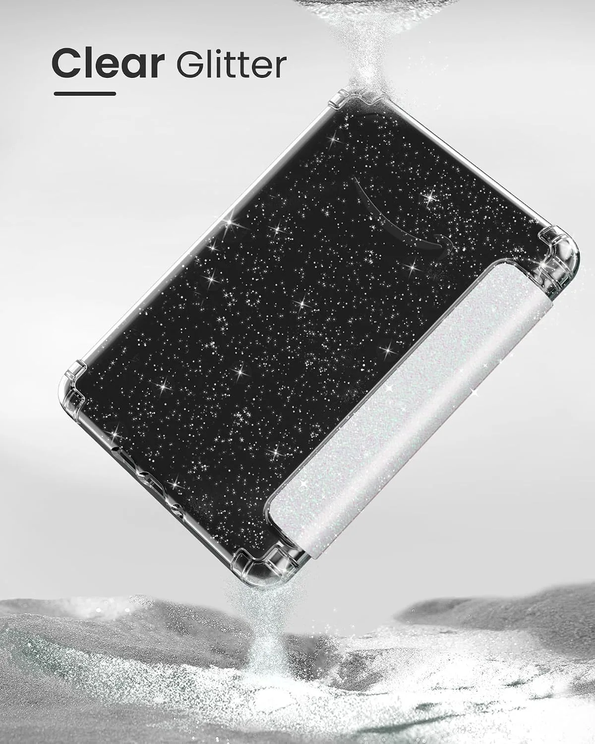 MoKo Case for 7" Kindle Paperwhite 12th Gen & Colorsoft 2024, Glitter White