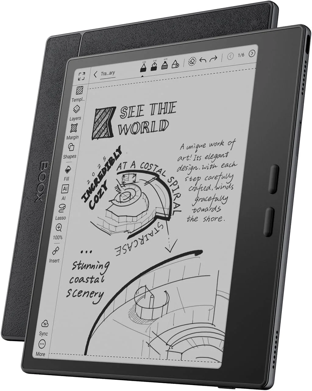 BOOX Tablet Go 7 B/W E Ink Tablet 4G 64G Support Active Stylus InkSense (Black)