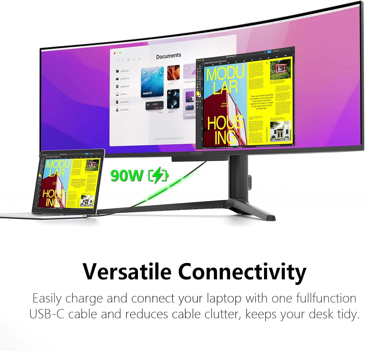 INNOCN 49" QD-OLED 5K2K 5120 x 1440P 144Hz Ultrawide Curved Monitor - 49Q1R
