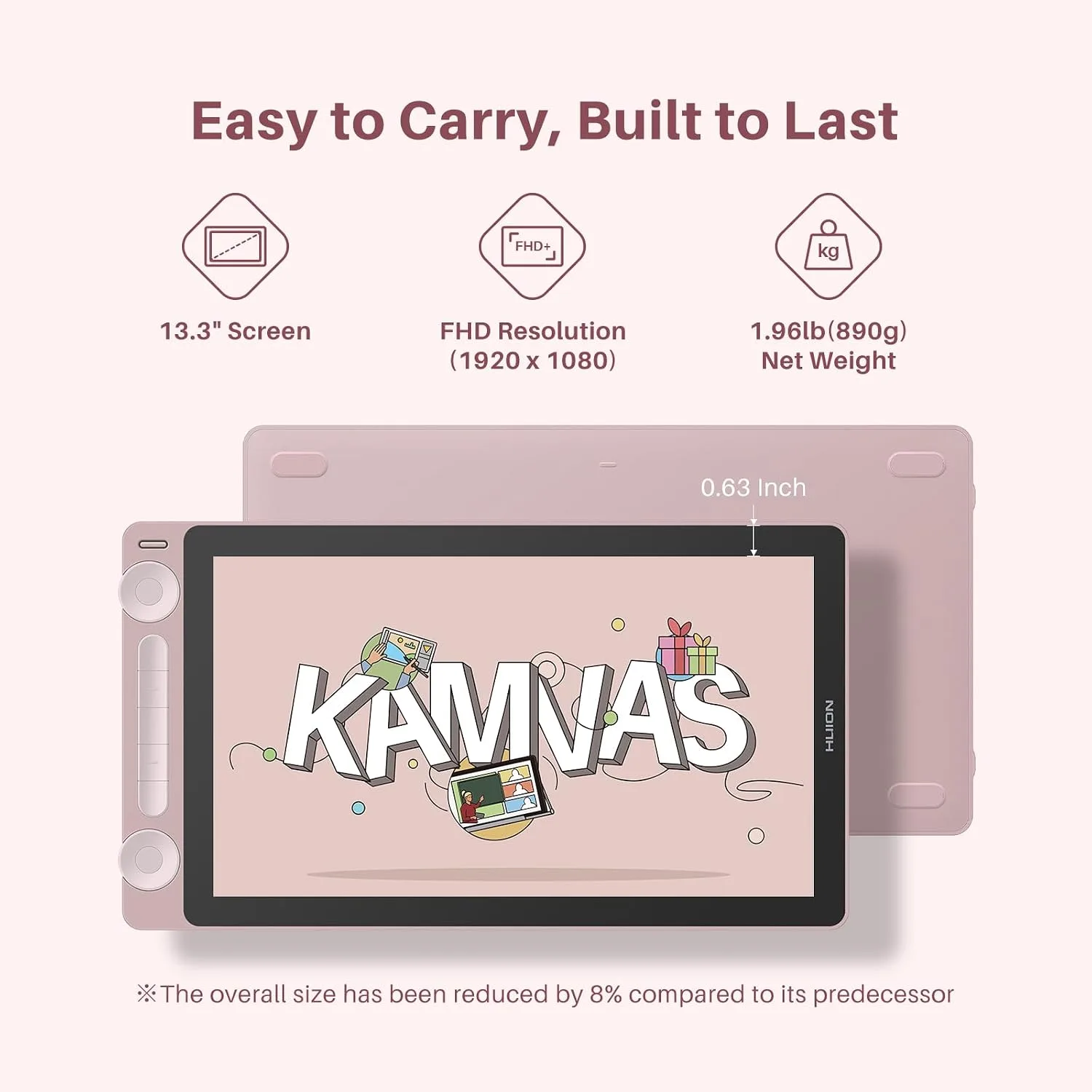 HUION Kamvas 13 (Gen 3) Drawing Tablet with Screen PenTech 4.0 16K Pressure