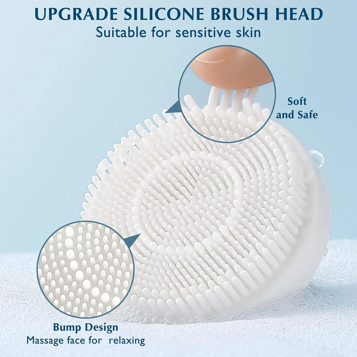 COSLUS Facial Cleansing Brush Face Scrubber, Standard Set, Bright Rose