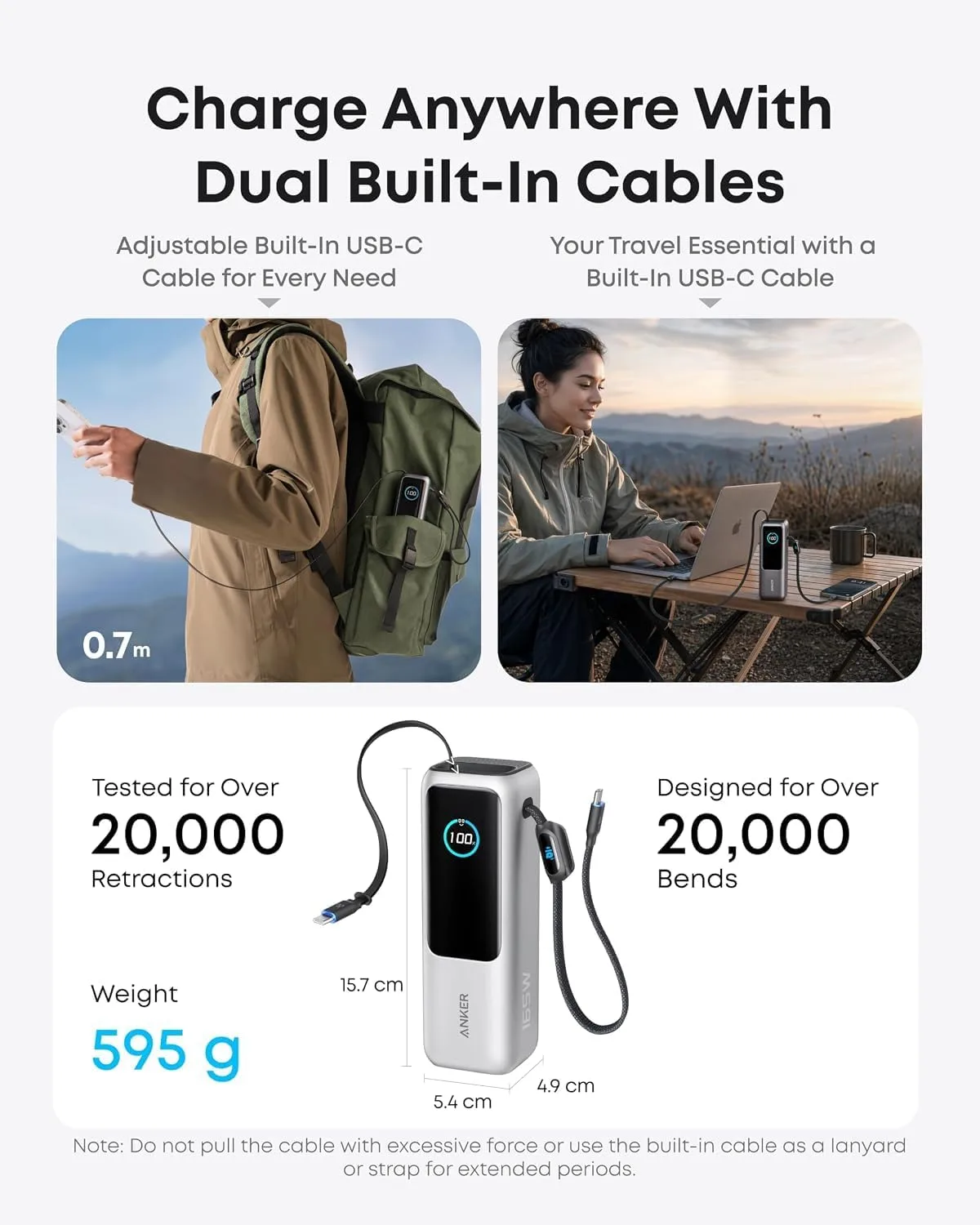 Anker Laptop Power Bank, 25,000mAh Travel Essential with 165W Total Output
