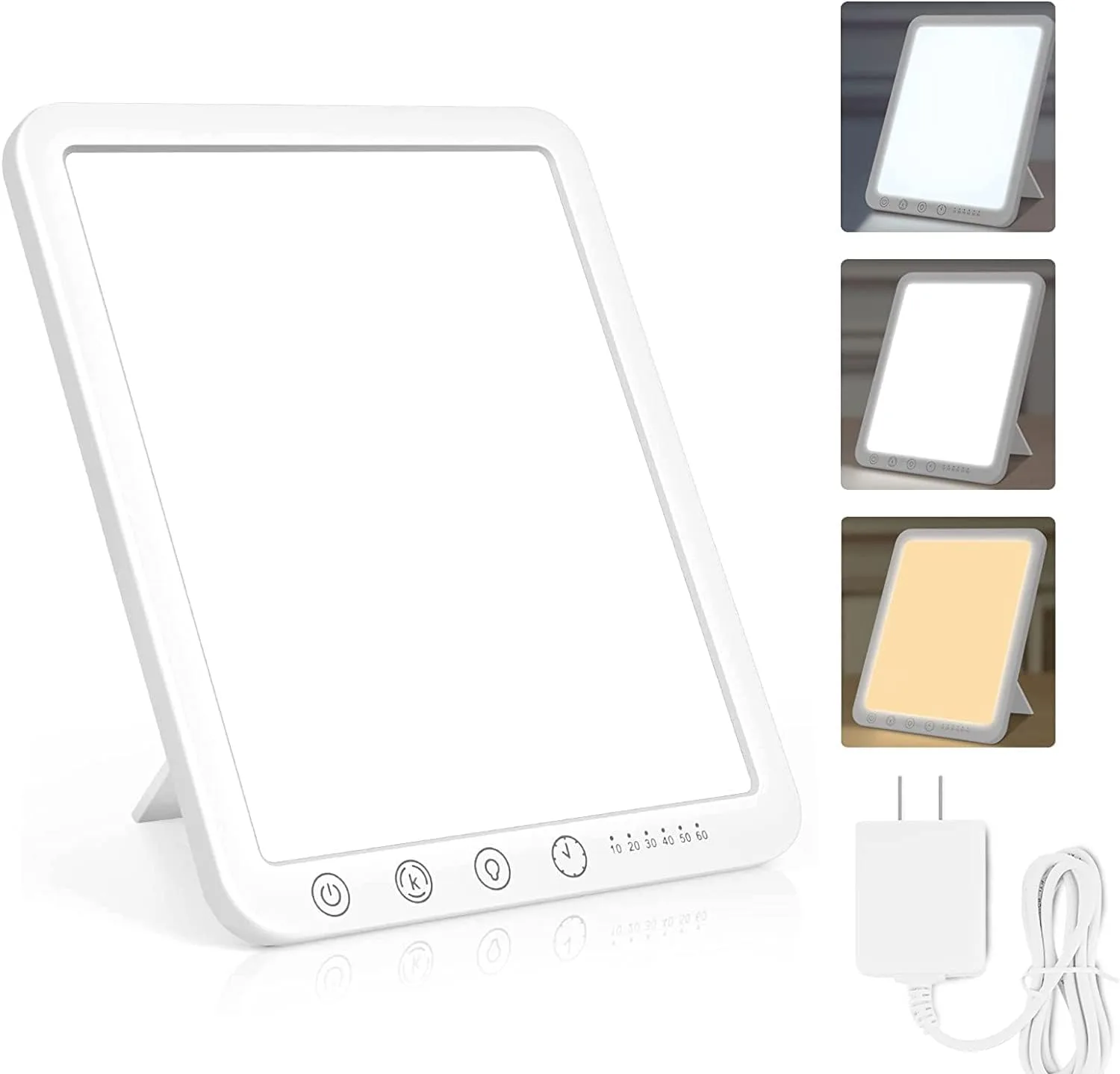 Sotipevs Light Therapy Lamp - 15,000 Lux UV-Free Therapy Light with 3 Color Temperatures and 6 Timer Settings, Touch Control Happy Lamp for Home/Office Use to Lift Mood