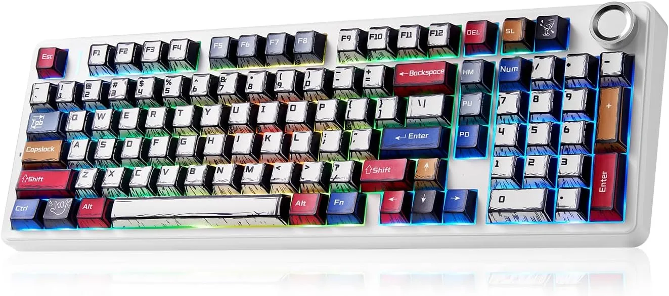 Teclado Gamer Mecánico Inalámbrico Leobog Aula F99 Pro RGB Bluetooth 8000mAh