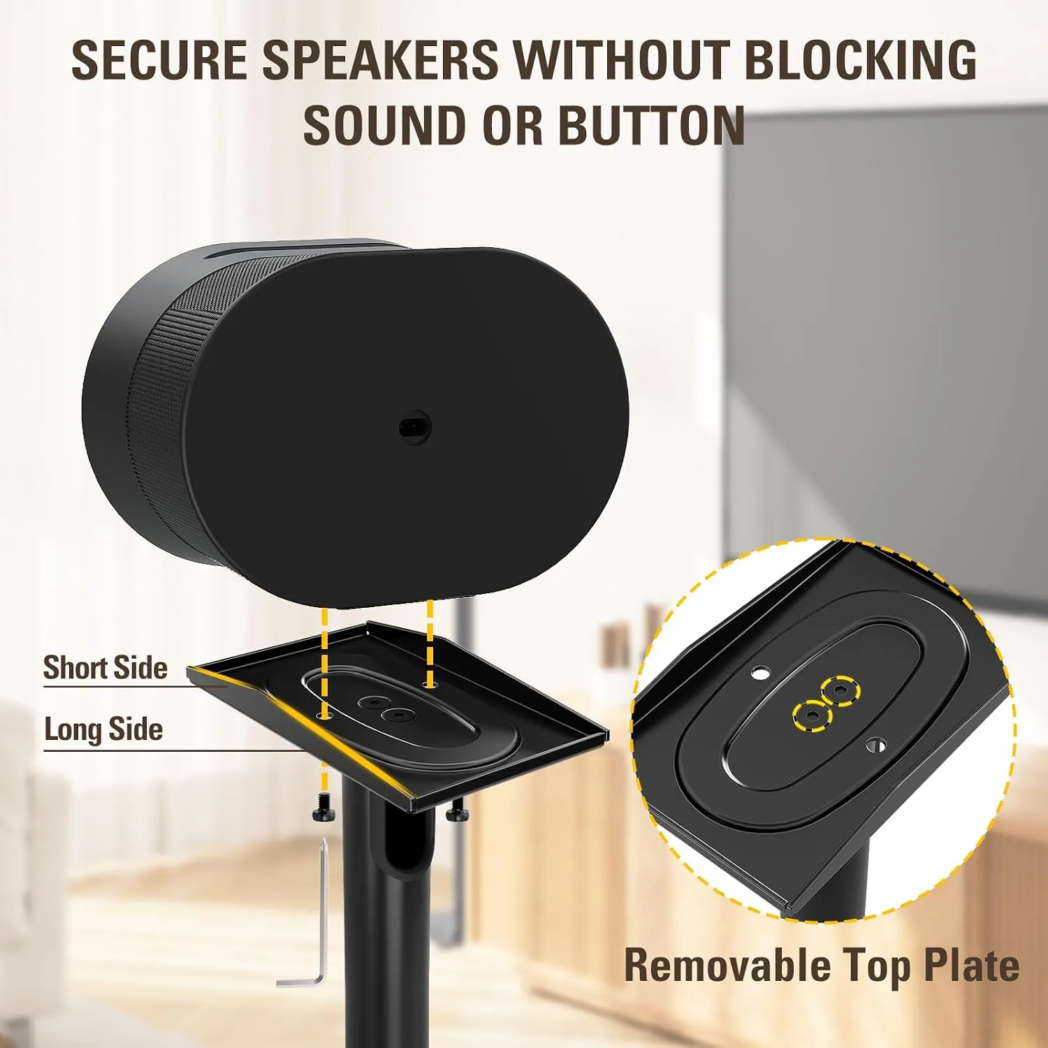 Mounting Dream Speaker Stands One for Sonos Era 100, One for Era 300