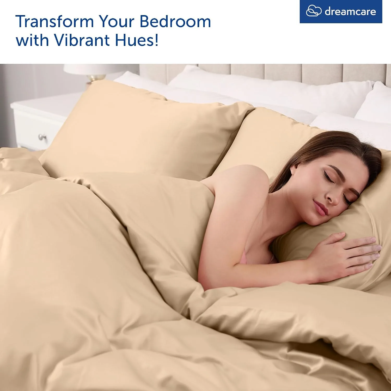 DREAMCARE King Size Sheets Set - 6 pcs Breathable Cooling Sheets King Size
