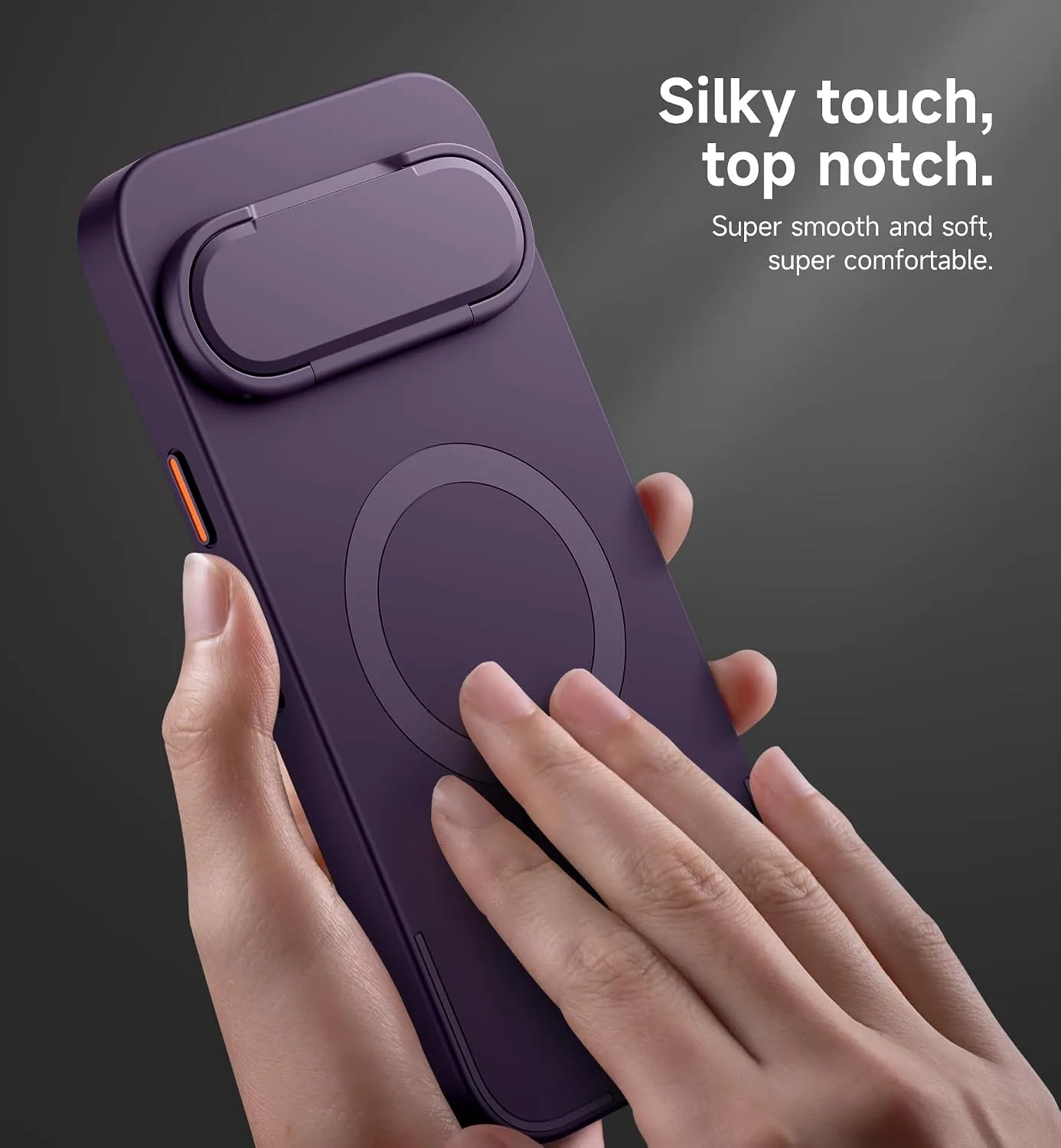 SURITCH for Google Pixel 10 Pro XL Phone Case, Compatible with MagSafe, Protective Cover with Camera Cover & Adjustable Metal Kickstand for Pixel 10 Pro XL 2025 -Dark Purple
