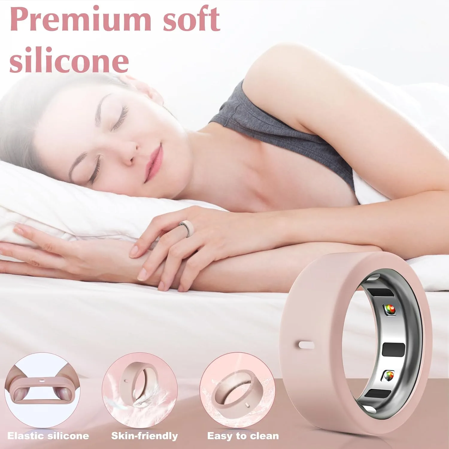 Compatible with Oura Ring Gen 4/4 Ceramic/Gen 3/Ultrahuman Rings Cover