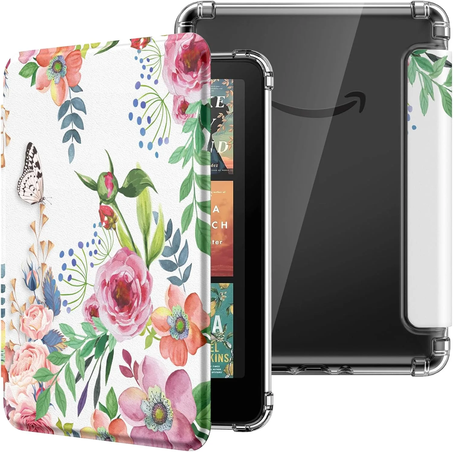 MoKo Case for Kindle Paperwhite 12th Gen & Colorsoft 2024,Fragrant Flowers