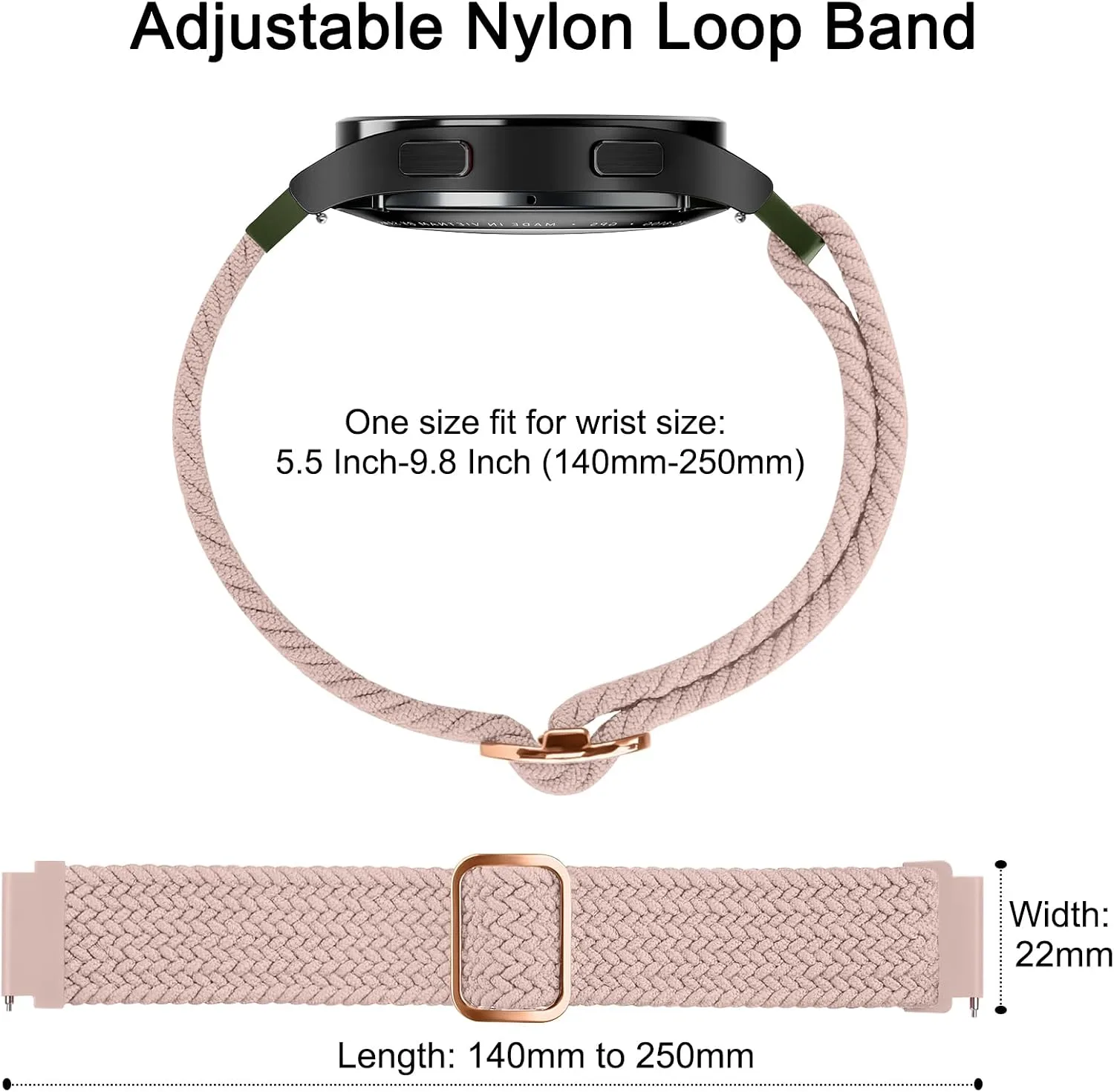 3 Pack Braided Stretchy Bands for IDW13,IDW16,IDW19 Smartwatch Bands, 22mm Elastic Straps for Fitpolo IDW13/Woneligo W13/FITVII HM57, TOOBUR/ENOMIR/MILOUZ/Gydom/Faweio/Amzhero/Tensky IDW19 Smart Watch for Women Men