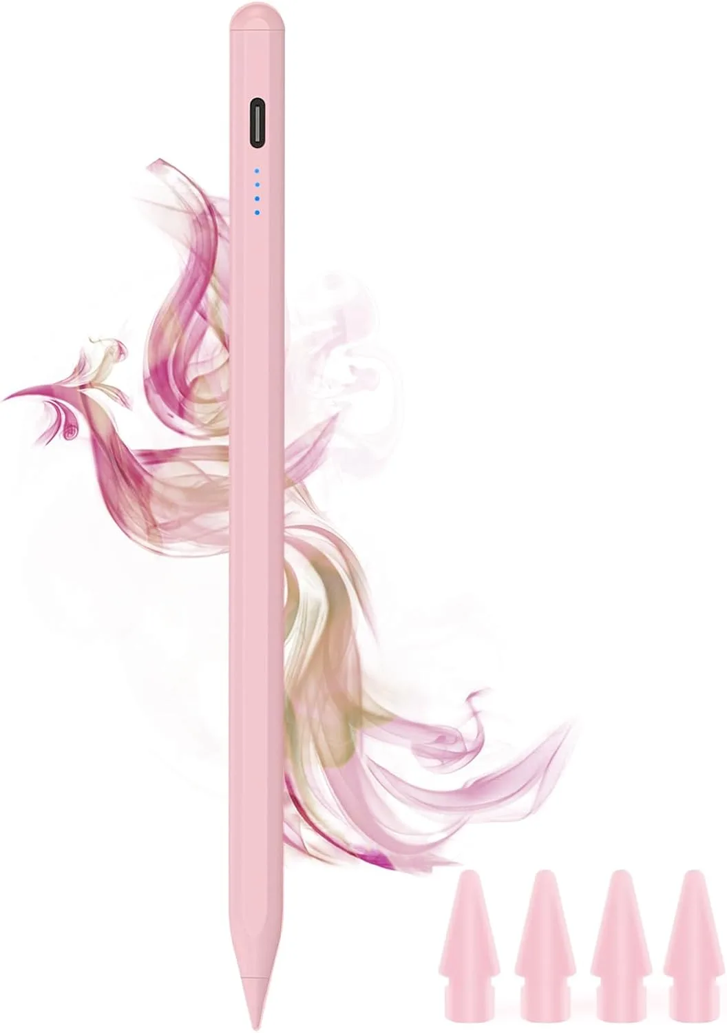 DOGAIN A8 Stylus Pen for iPad 2018-2026, Fast Charge, Palm Rejection-Pink