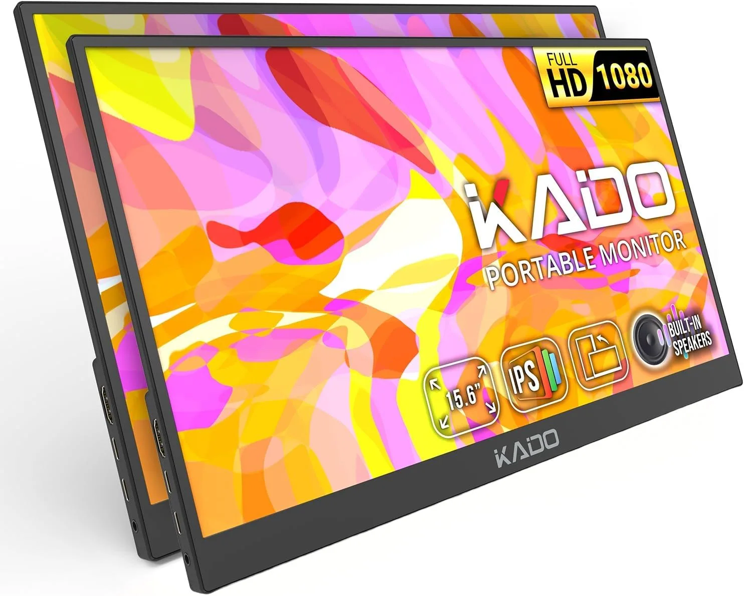 Kado 2-Pack Portable Monitor 15.6-Inch 1920x1080 USB-C HDMI IPS Display