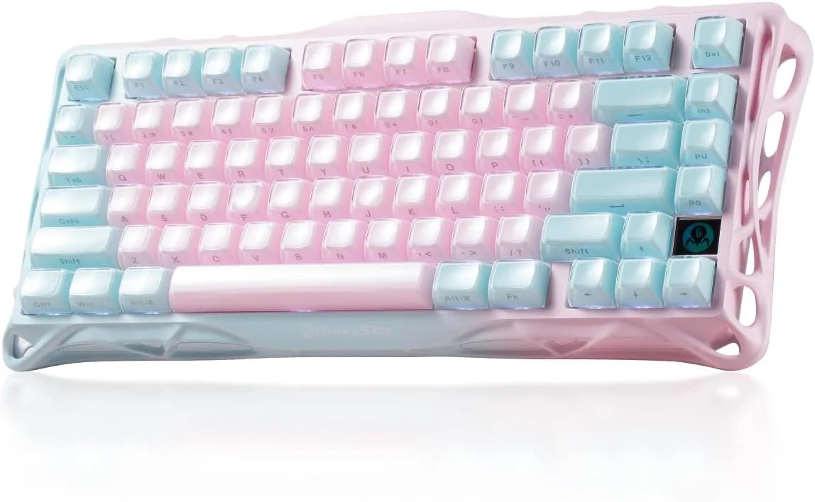 Teclado Gamer Gravastar Mercury K1 Lite 75% Mecánico Inalámbrico RGB