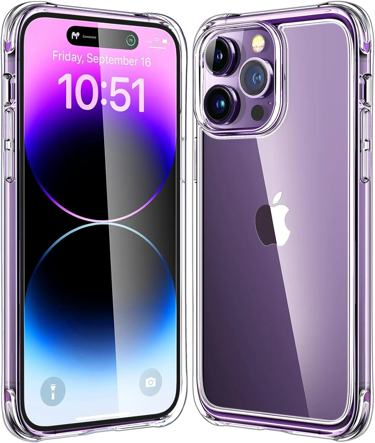 Mkeke for iPhone 11 Case Clear [Not-Yellowing] [Military-Grade Drop Protection] Shockproof Protective Phone Bumper Clear 6.1 inch