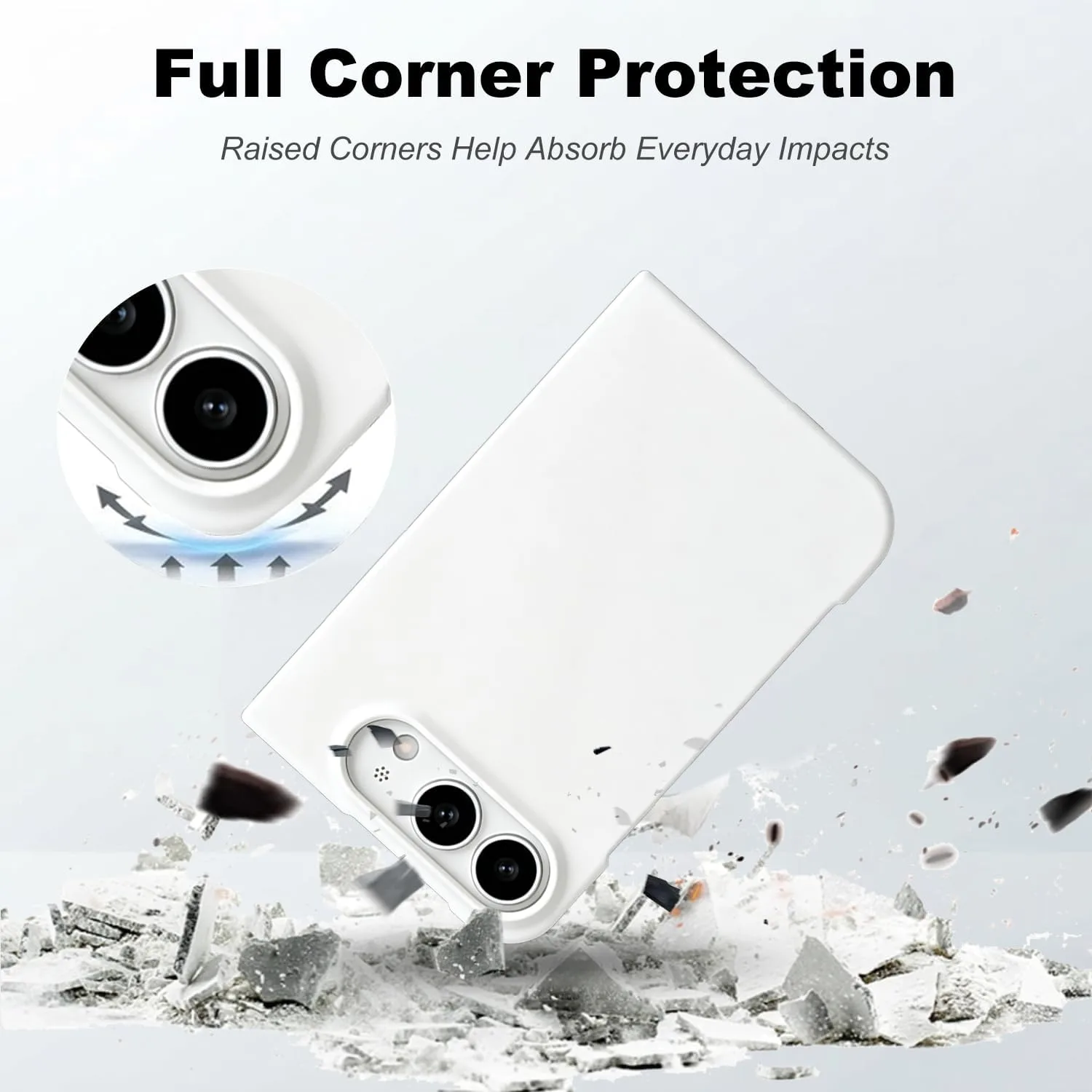 Matte PC Case for iPhone Duo - White