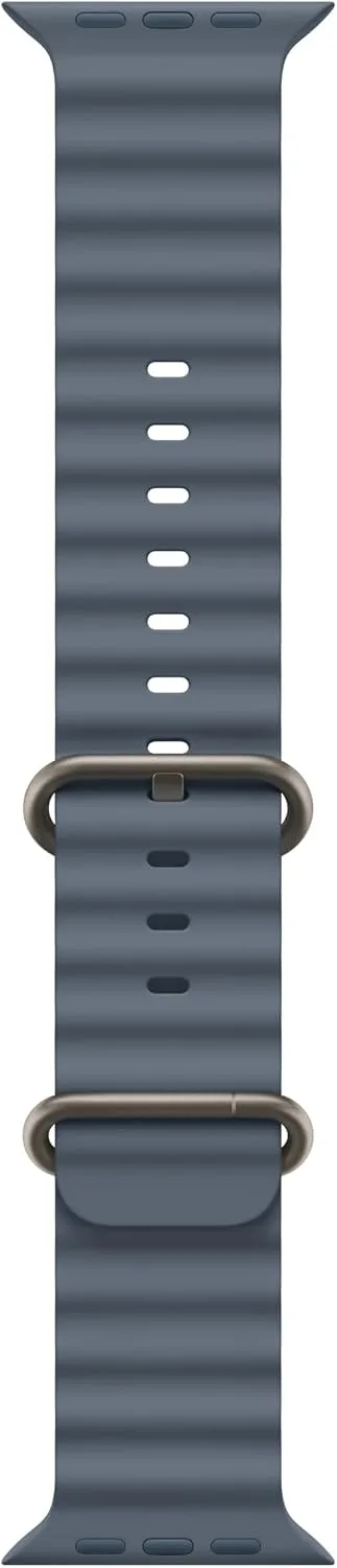 Apple Watch Band - Ocean Band - 49mm - Translucent Black - Natural Titanium