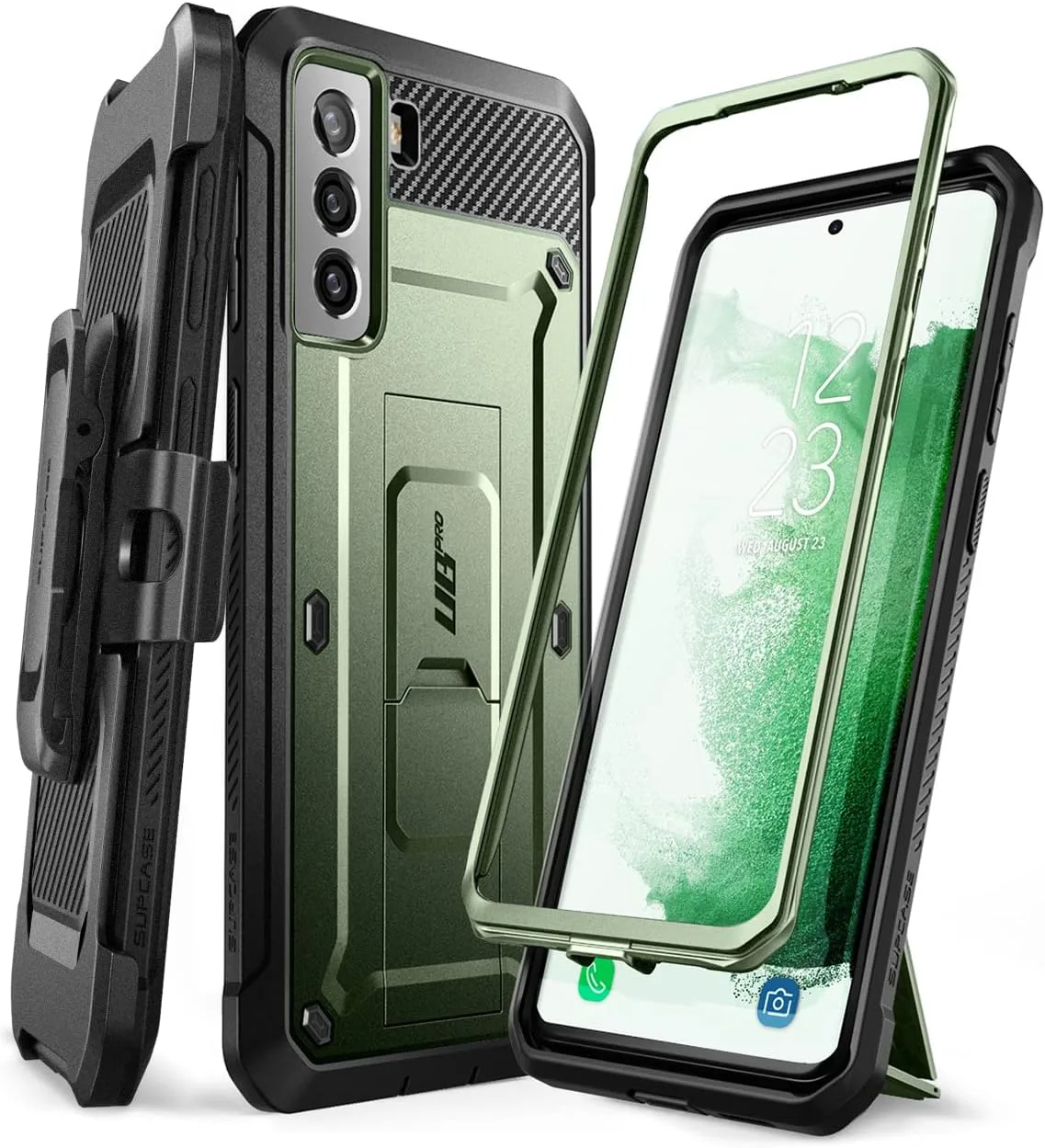 SUPCASE for Samsung Galaxy S22 Case with Built-in Kickstand, Green