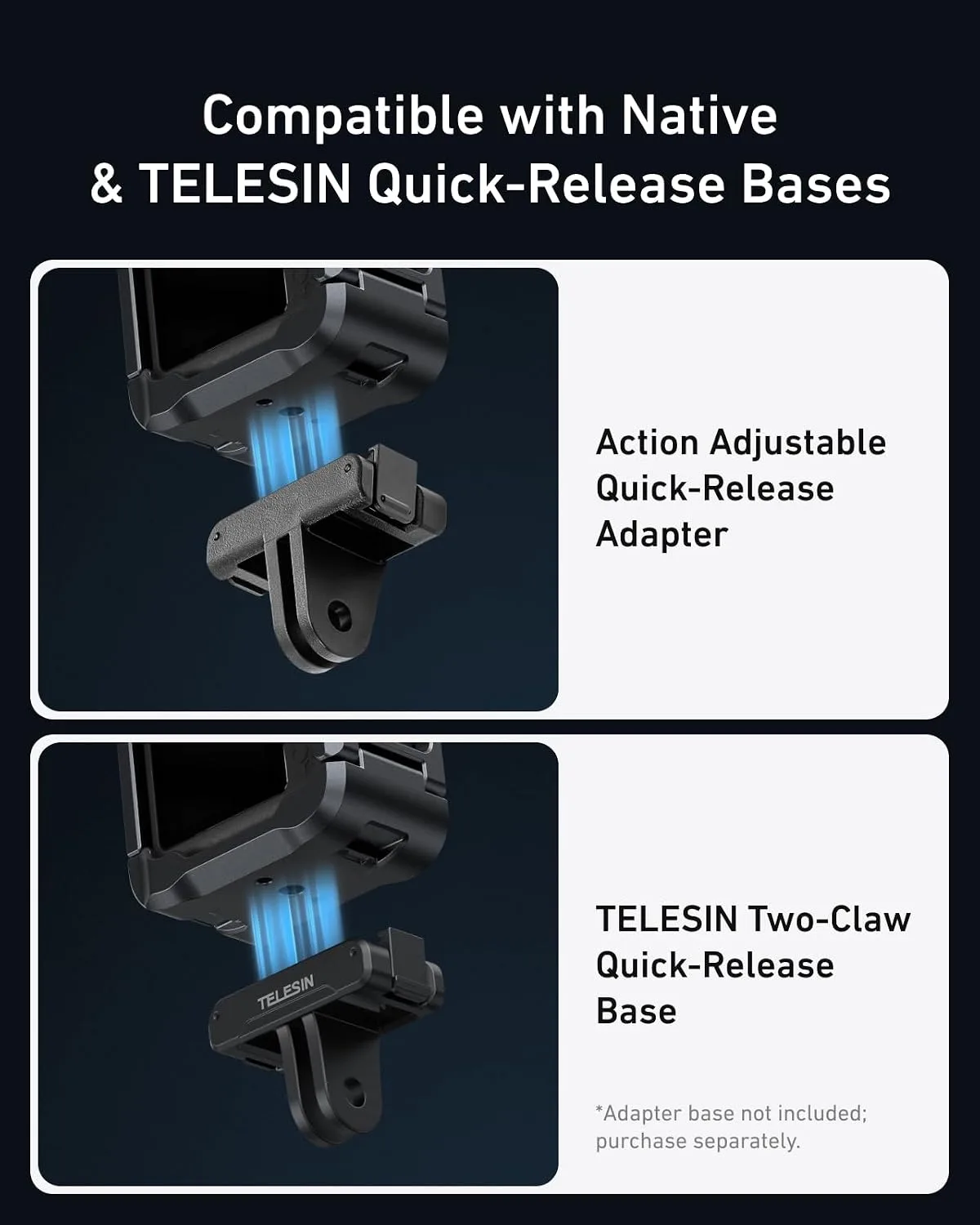 TELESIN Aluminum Alloy Camera Cage for DJI Osmo Action 6