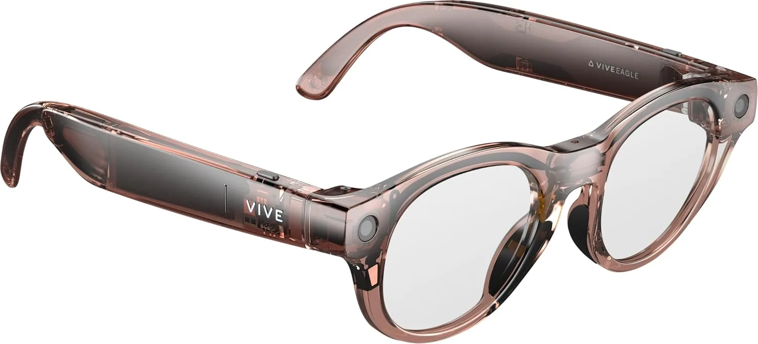 HTC Vive Eagle AI Glasses – Pantos Clear Lens, Clear Brown